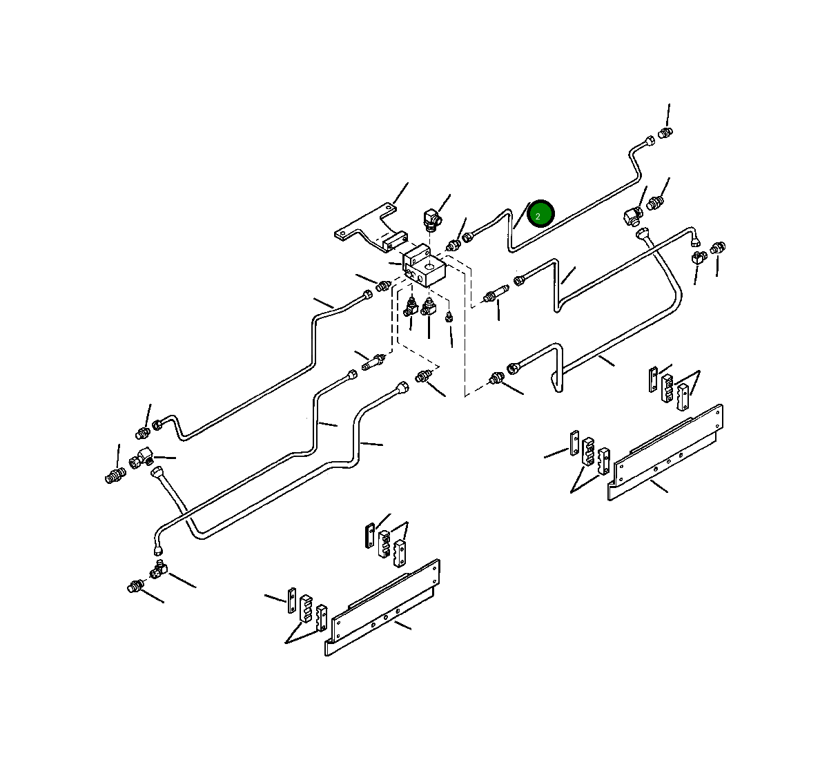 Трубка 1300 089 H91 Komatsu