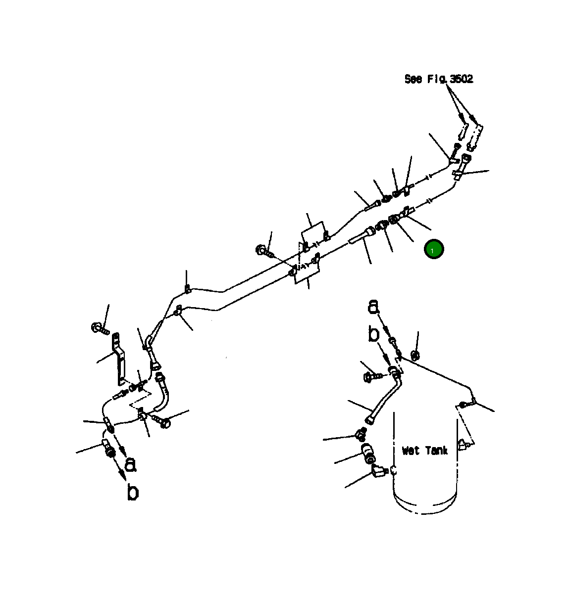 Трубка 428-35-11830 Komatsu