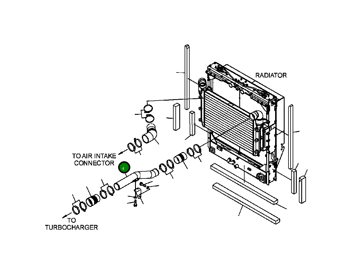 Трубка 425-03-33523 Komatsu