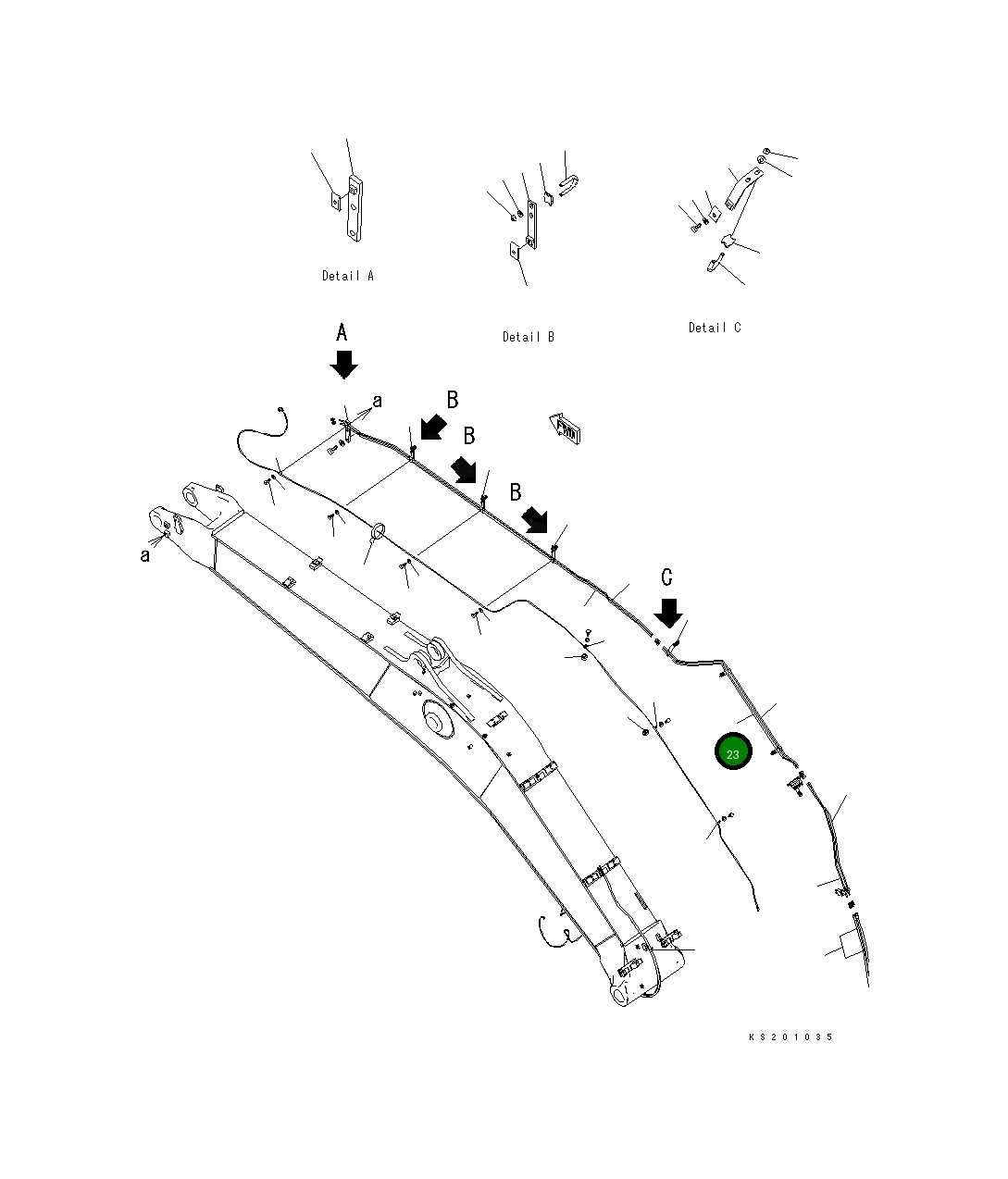 Трубка 208-70-K3161 Komatsu
