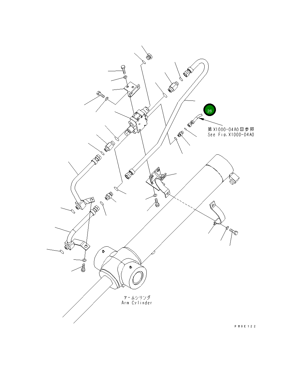 Трубка 21W-62-46941 Komatsu