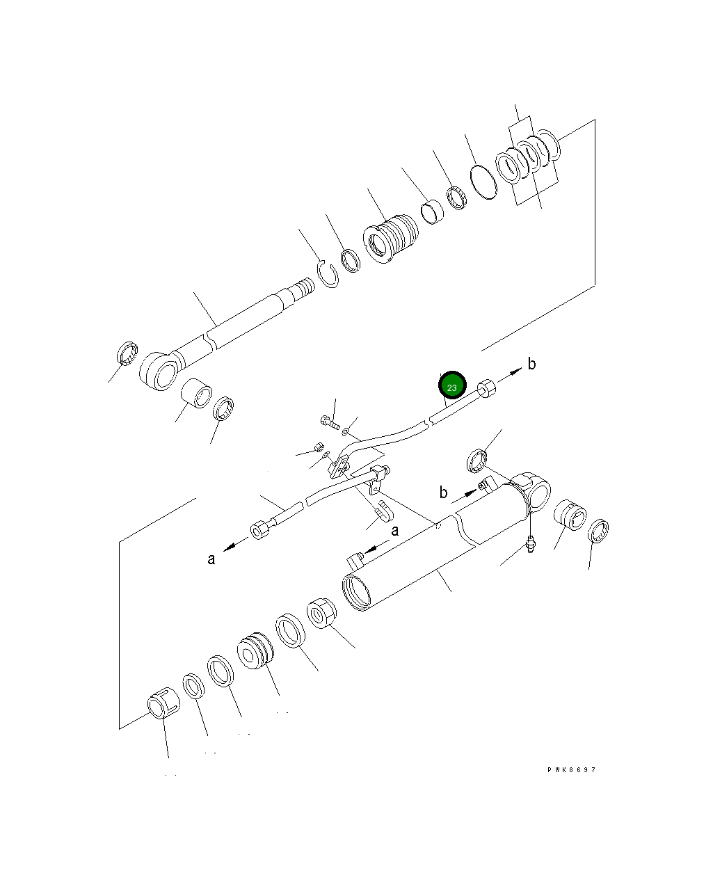 Трубка 21W-63-56982 Komatsu