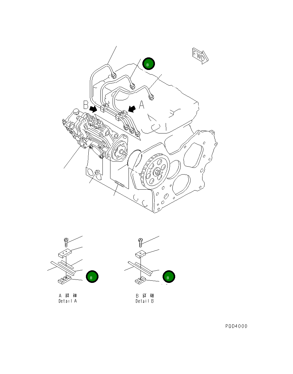 Труба YM119813-59821 Komatsu