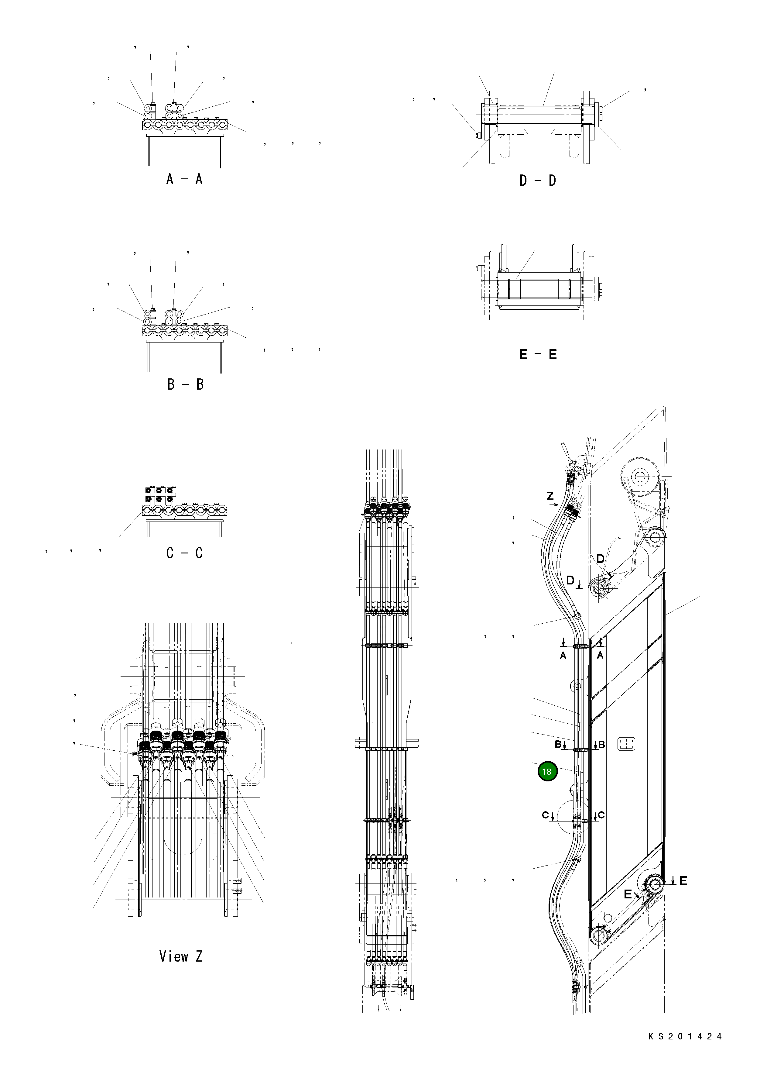 Трубка 208-62-KD510 Komatsu