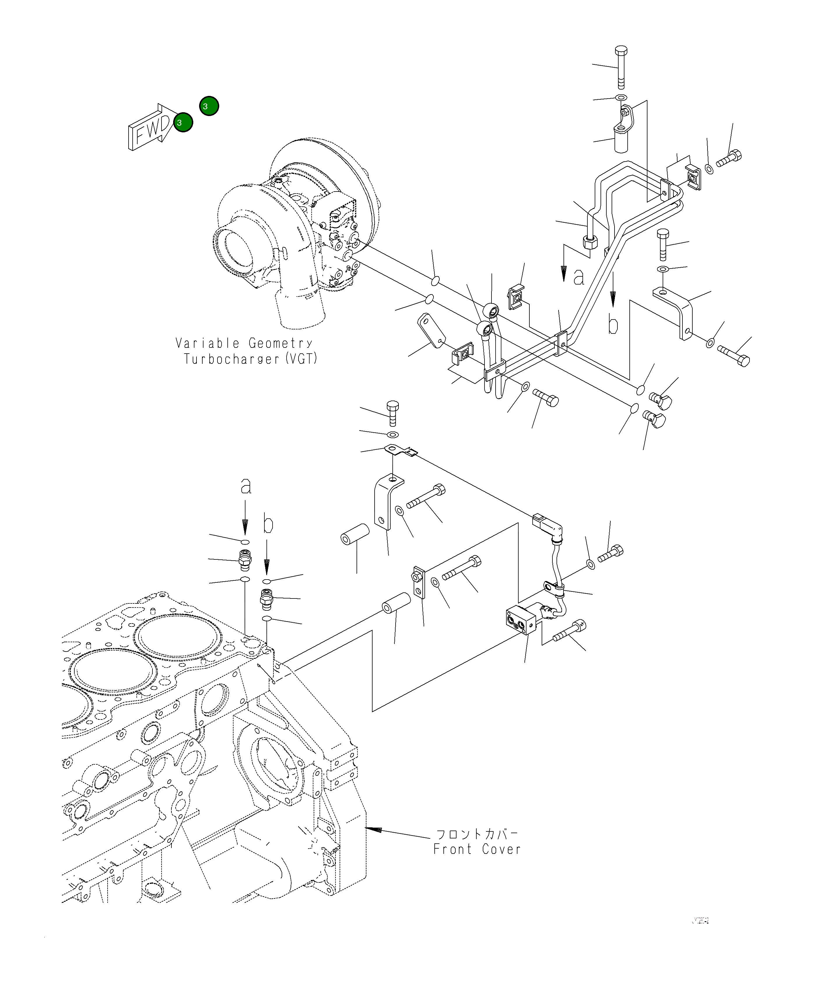 Трубка 6252-51-8220 Komatsu