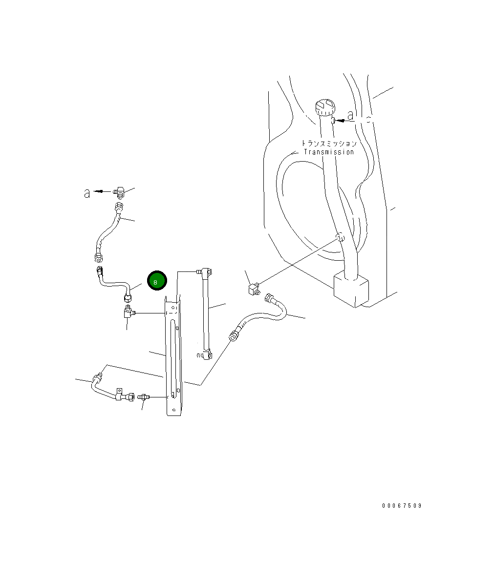 Трубка 427-16-21820 Komatsu