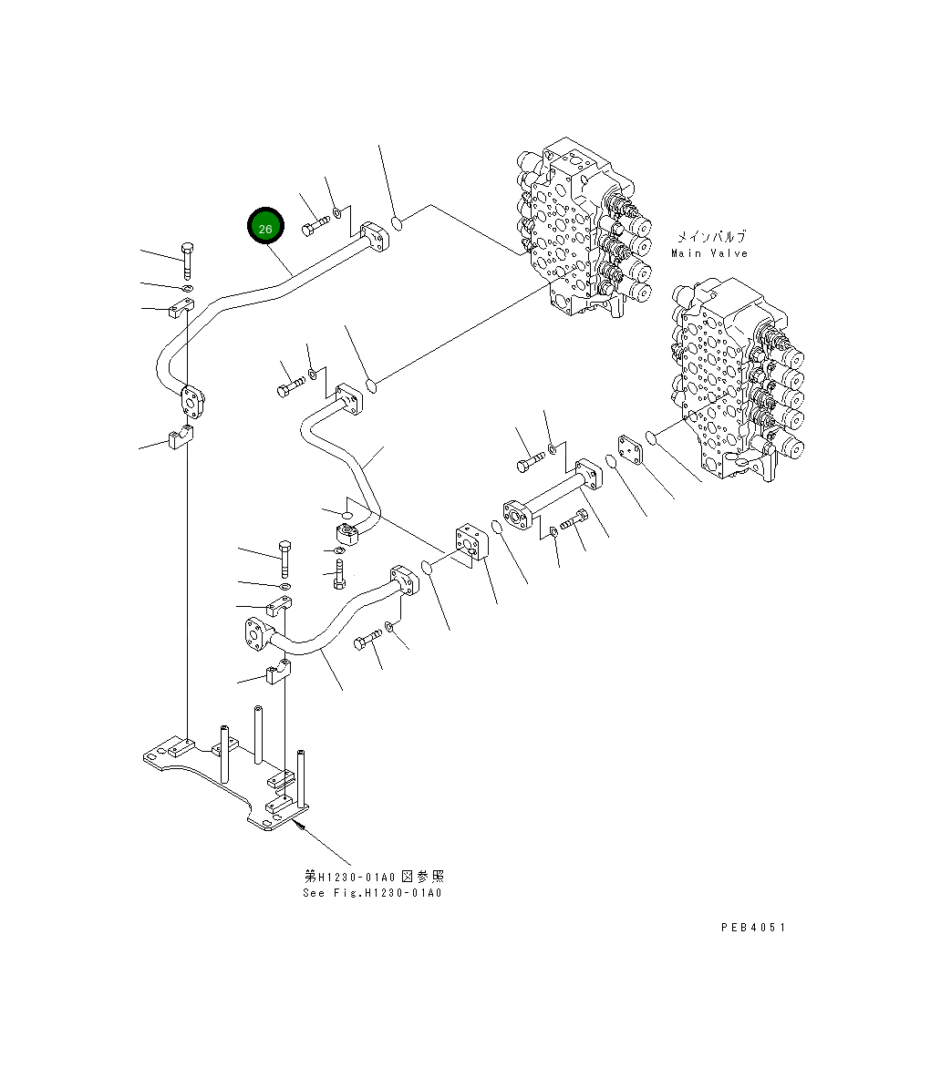Трубка 209-62-71380 Komatsu