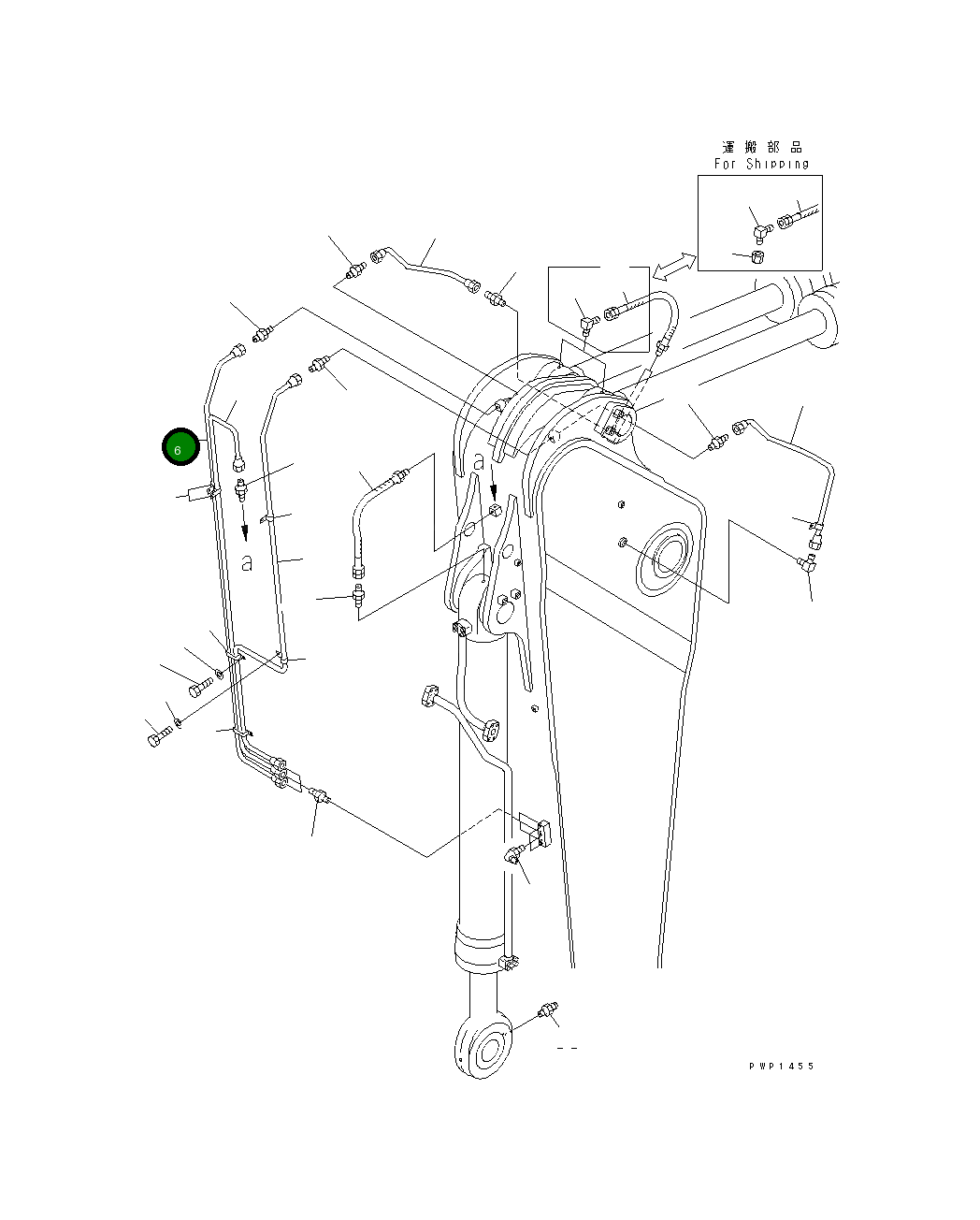Трубка 209-70-75371 Komatsu