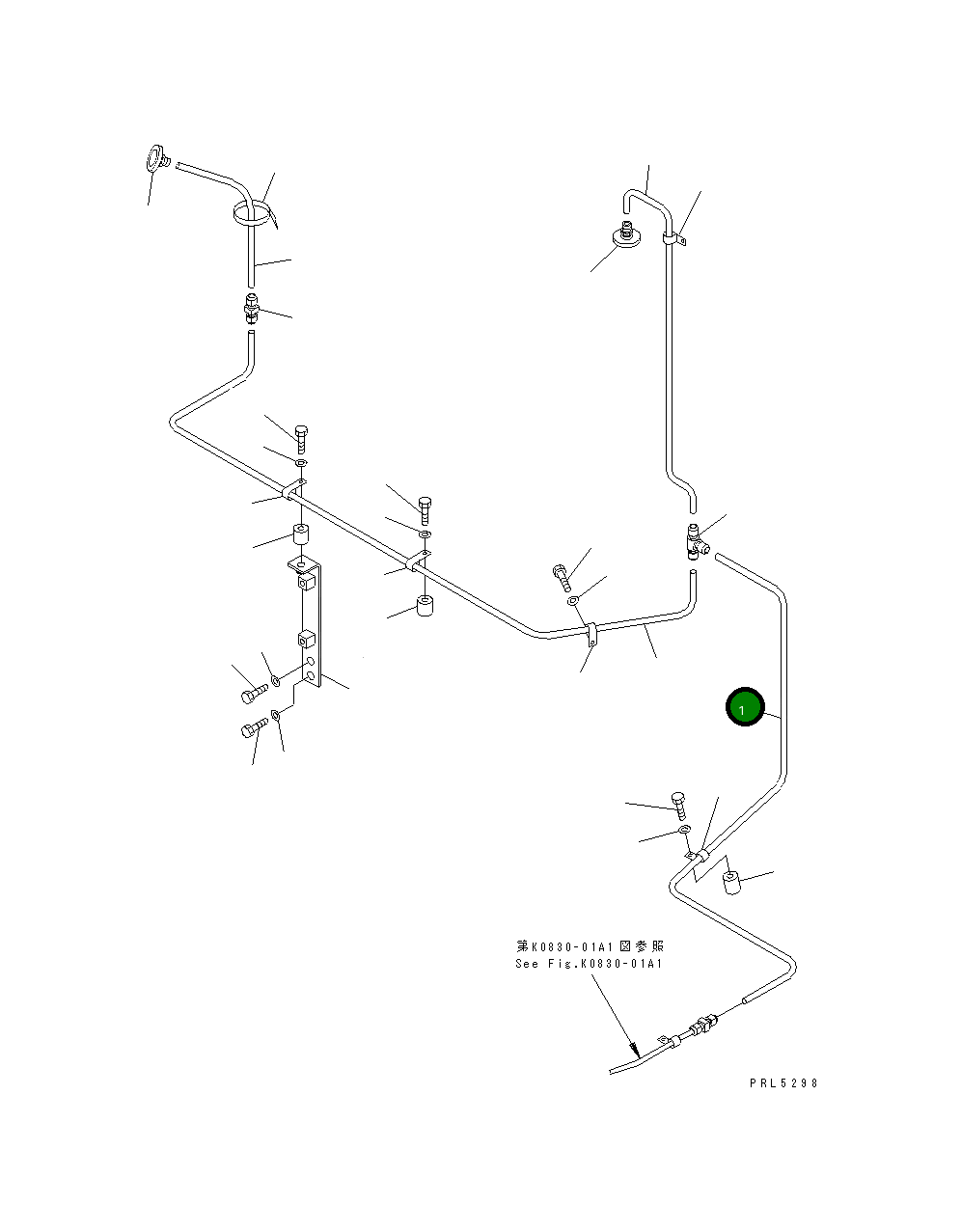 Трубка 22U-54-81530 Komatsu