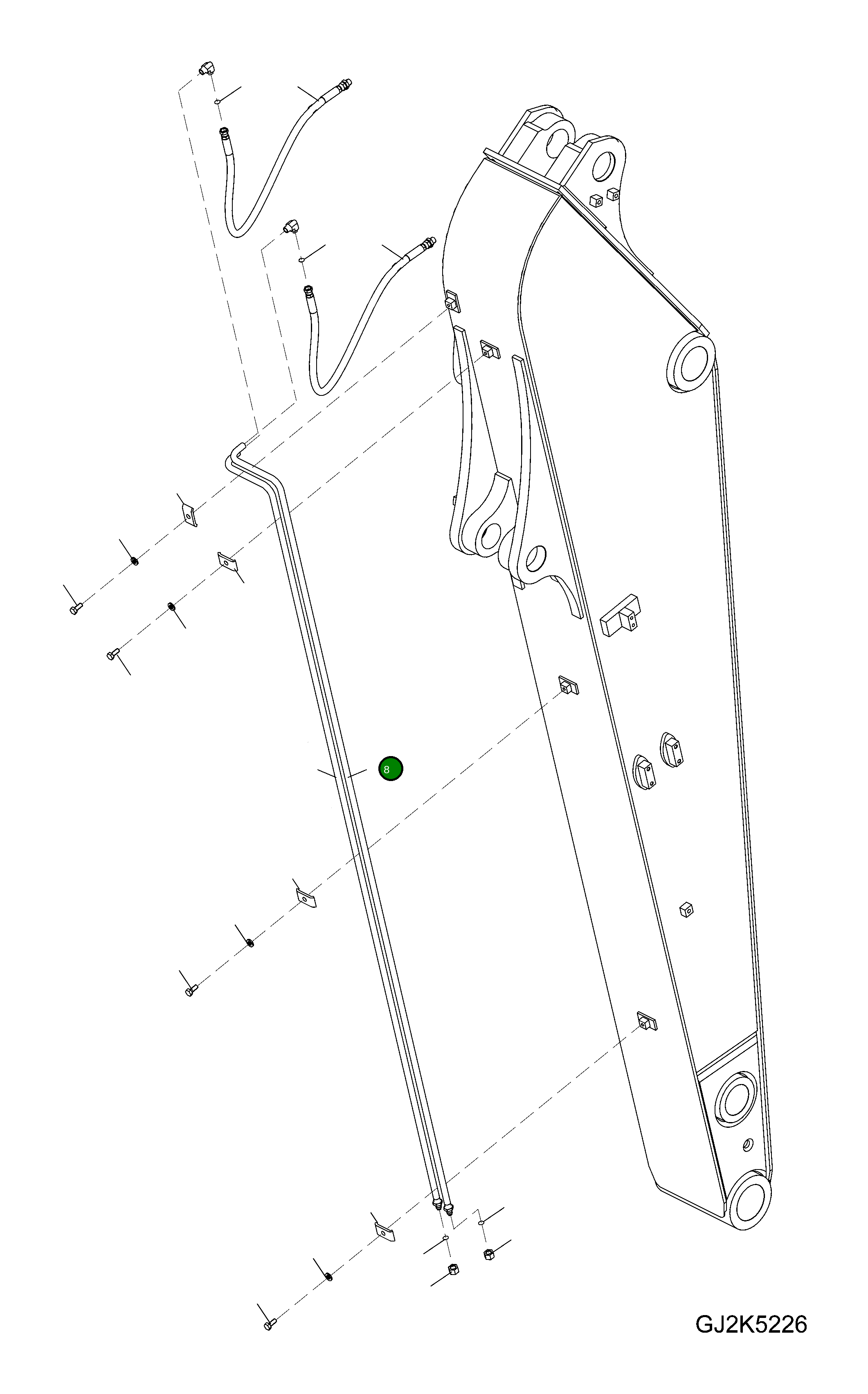 Трубка 20J-70-12170 Komatsu