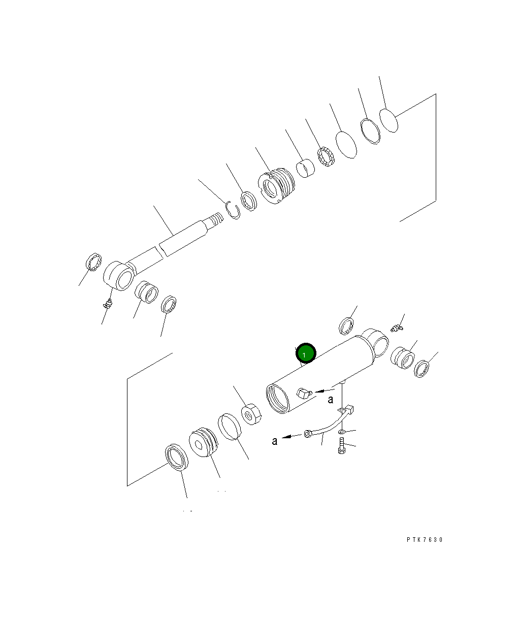 Цилиндр 21X-63-86341 Komatsu