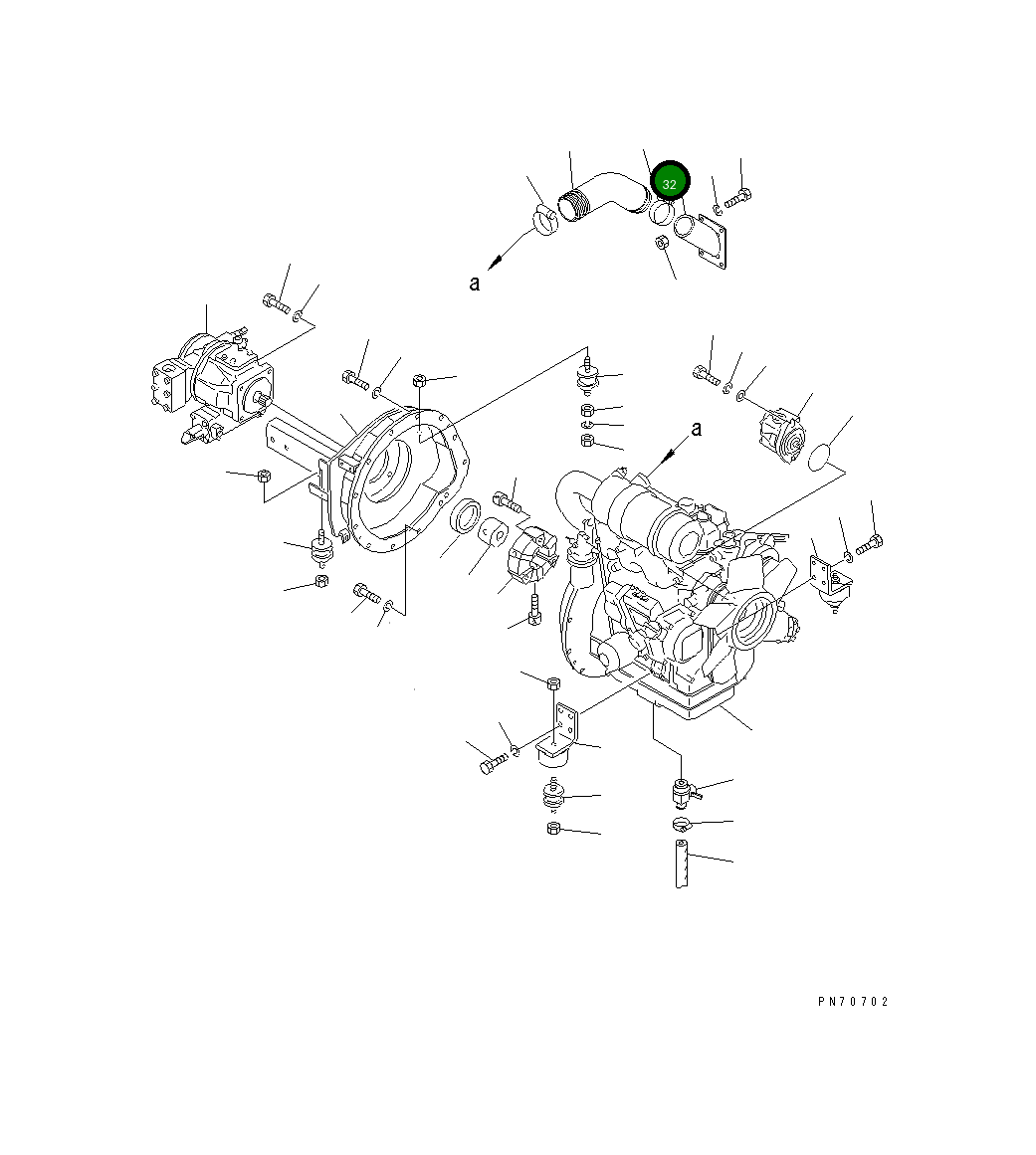 Труба 258-20-41800 Komatsu