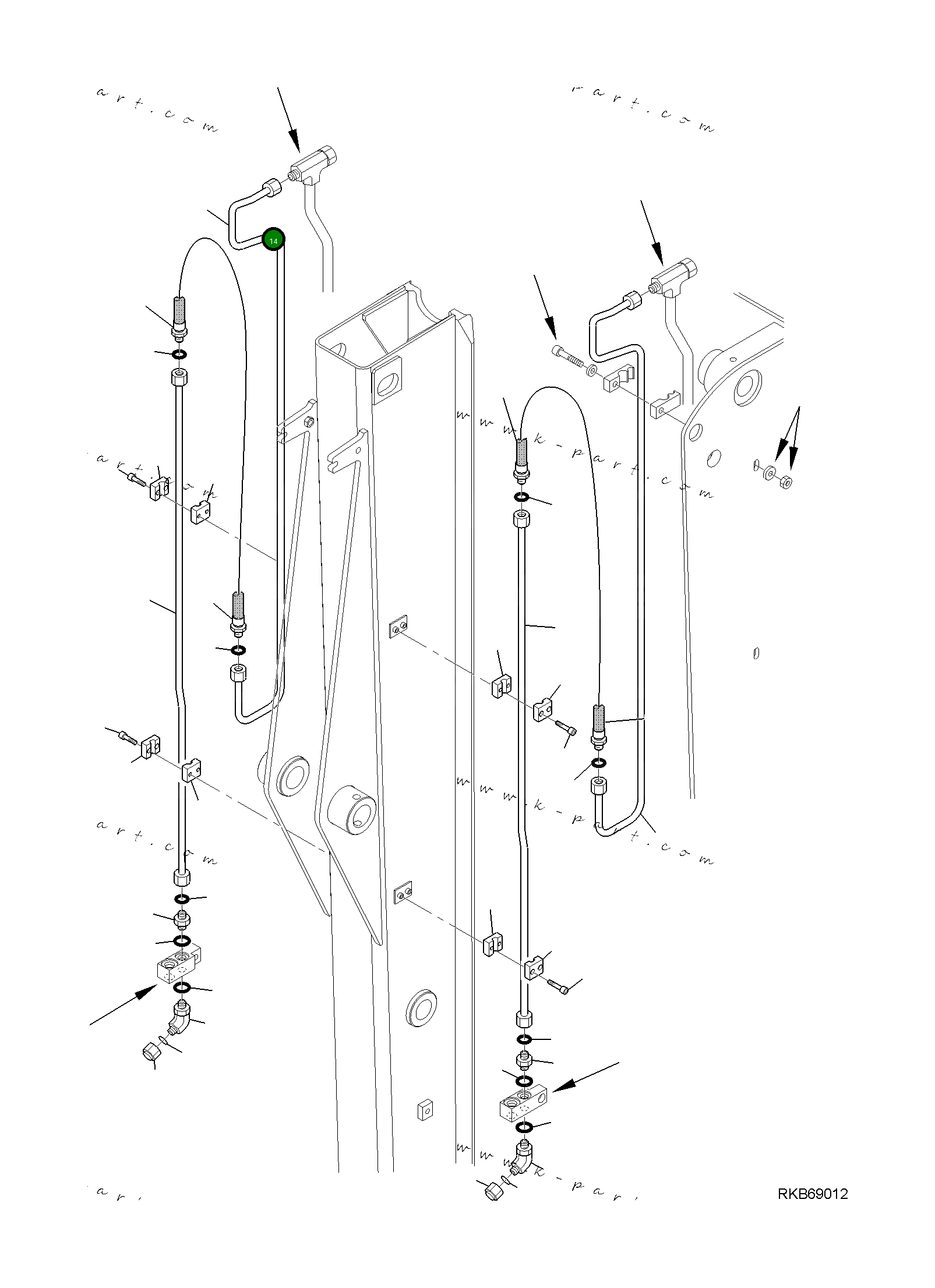 Труба 42N-62-19460 Komatsu