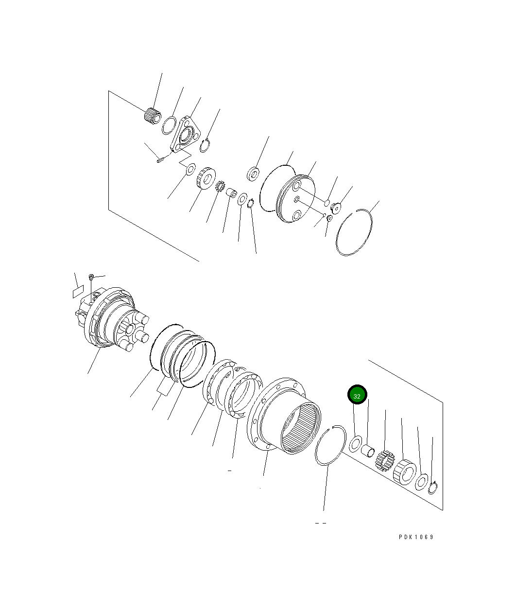 Упорная шайба FUFZD-8339-40 Komatsu