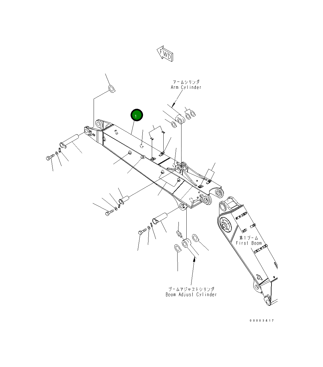 Стрела 20Y-966-3311 Komatsu