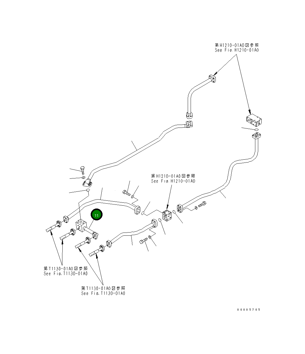 Трубка 209-62-73170 Komatsu