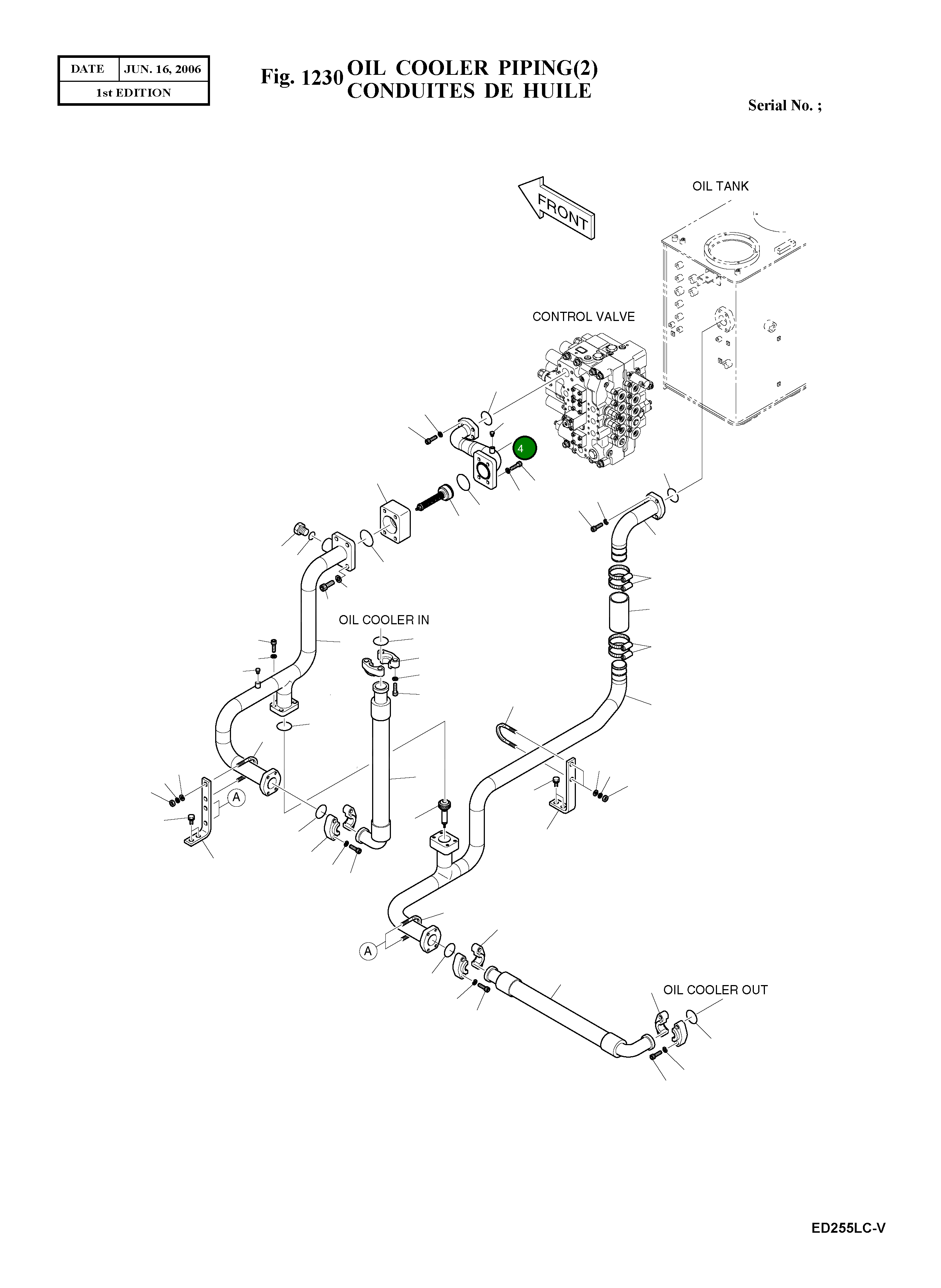 Труба 140-01166 Komatsu