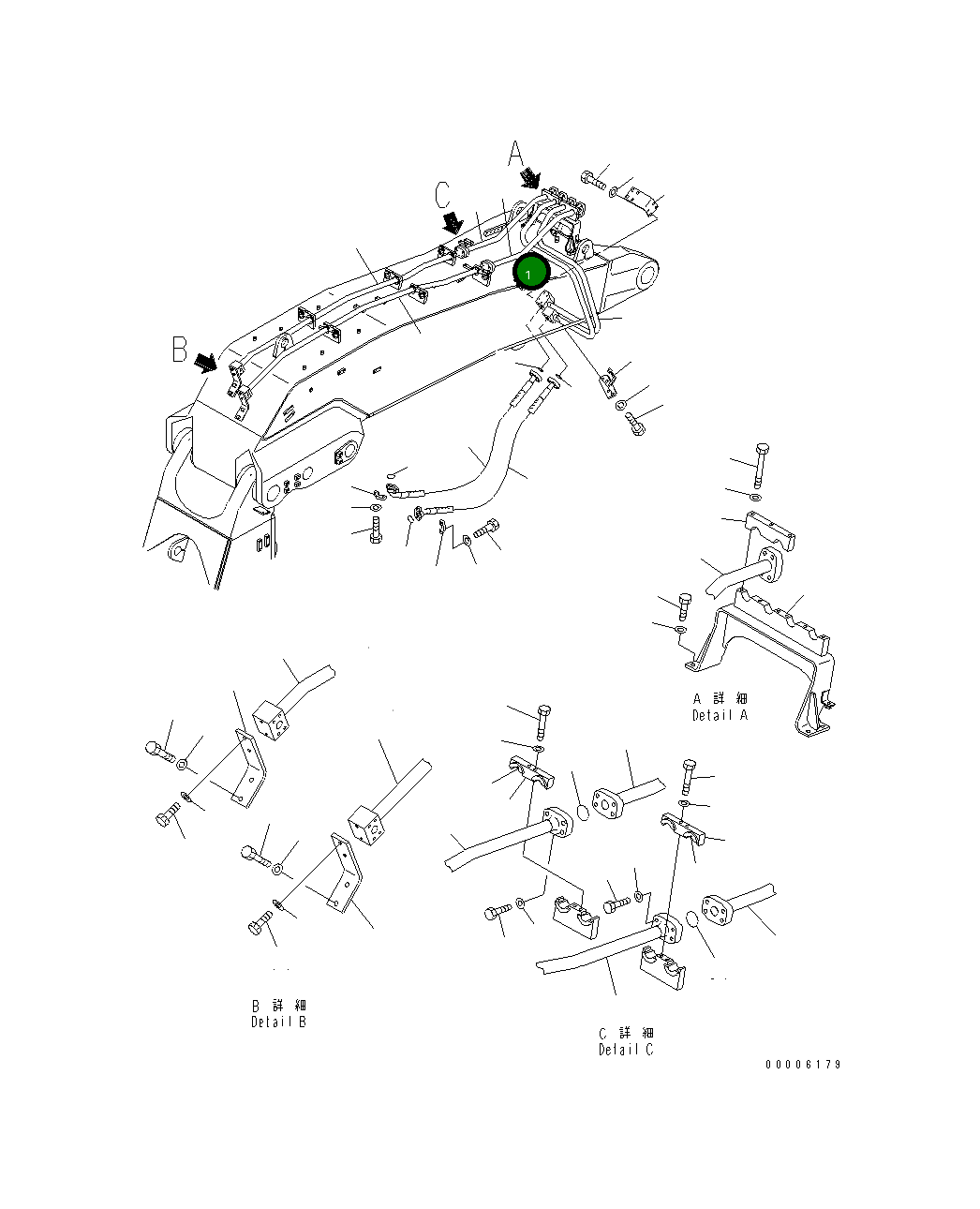 Трубка 209-64-14410 Komatsu