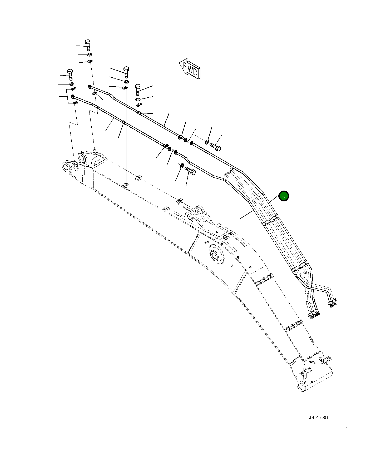 Трубка 208-62-74140 Komatsu