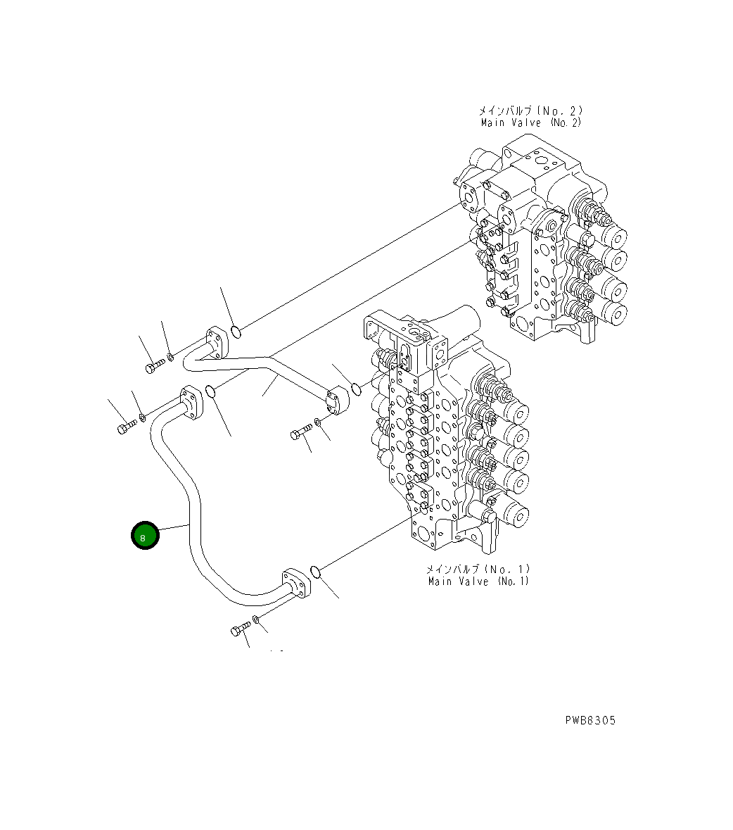 Трубка 209-62-52120 Komatsu