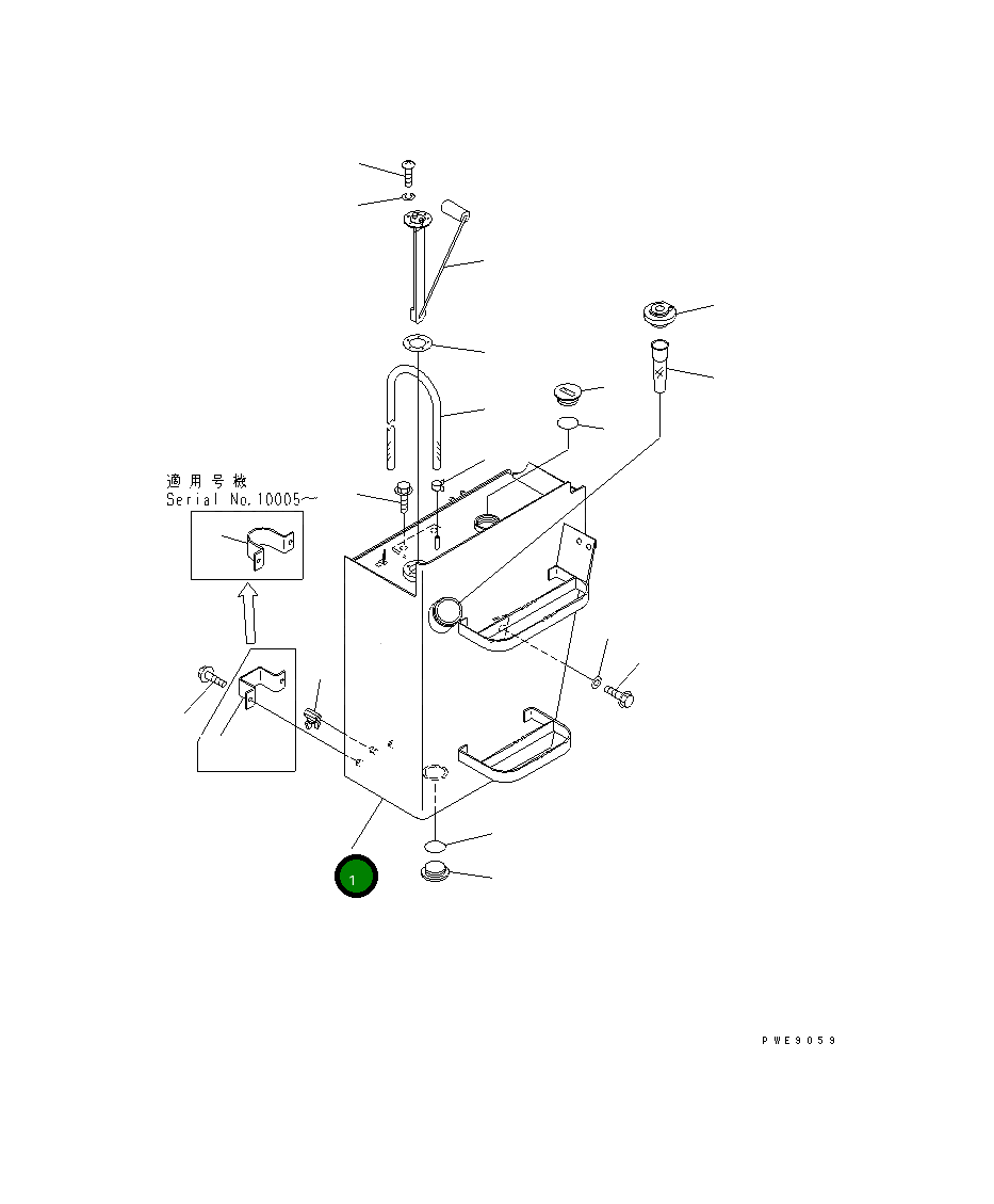 Топливный бак 415-04-21140 Komatsu