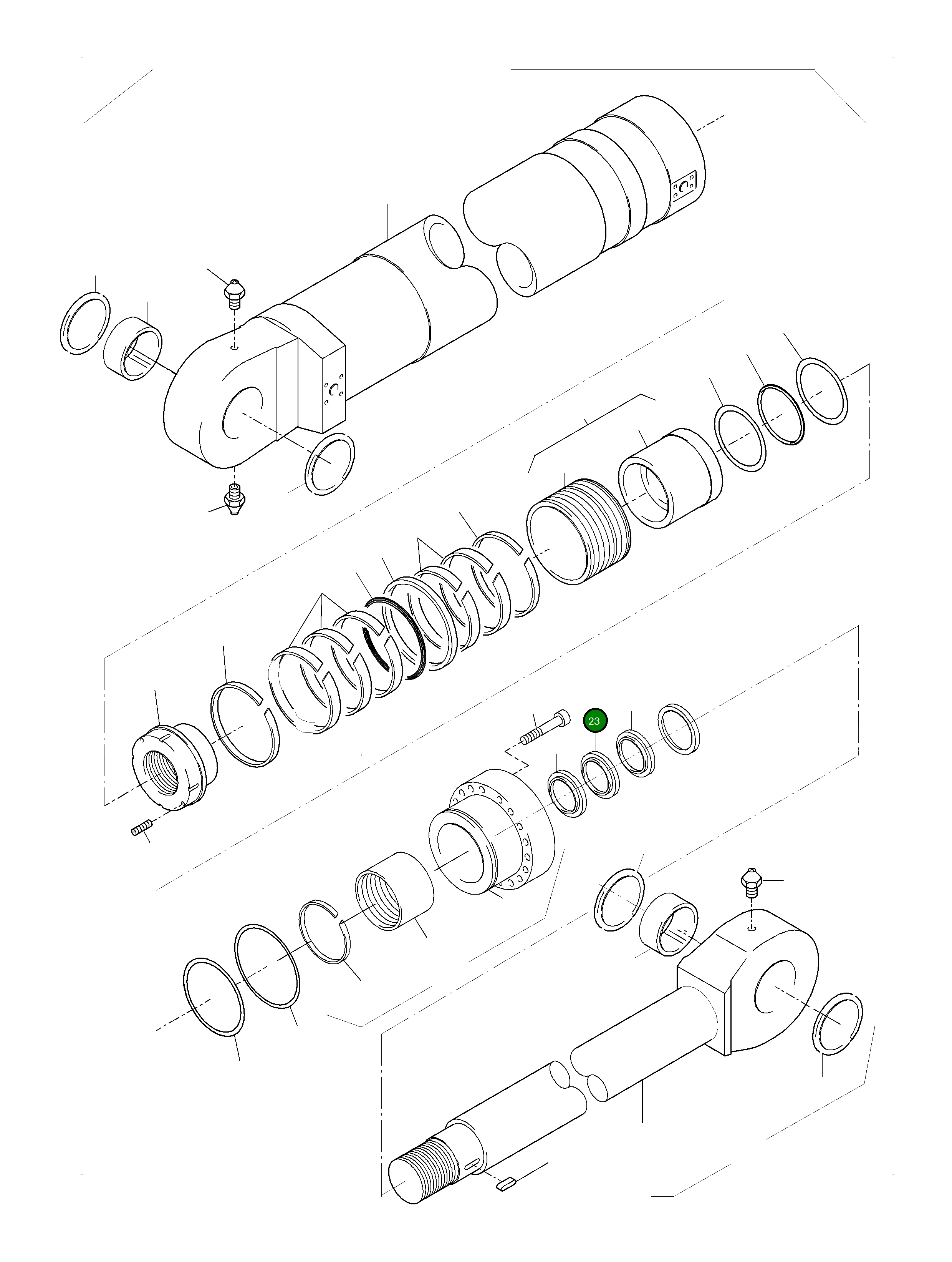 Уплотнение штока 707 512 13 00 Komatsu