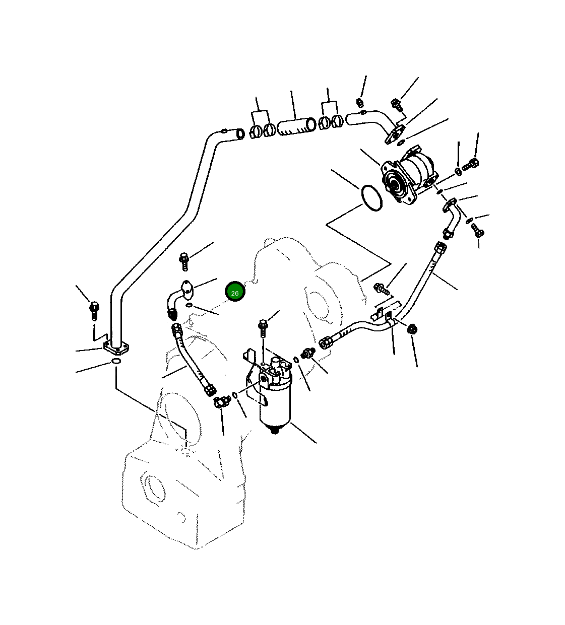 Трубка 424-16-11250 Komatsu