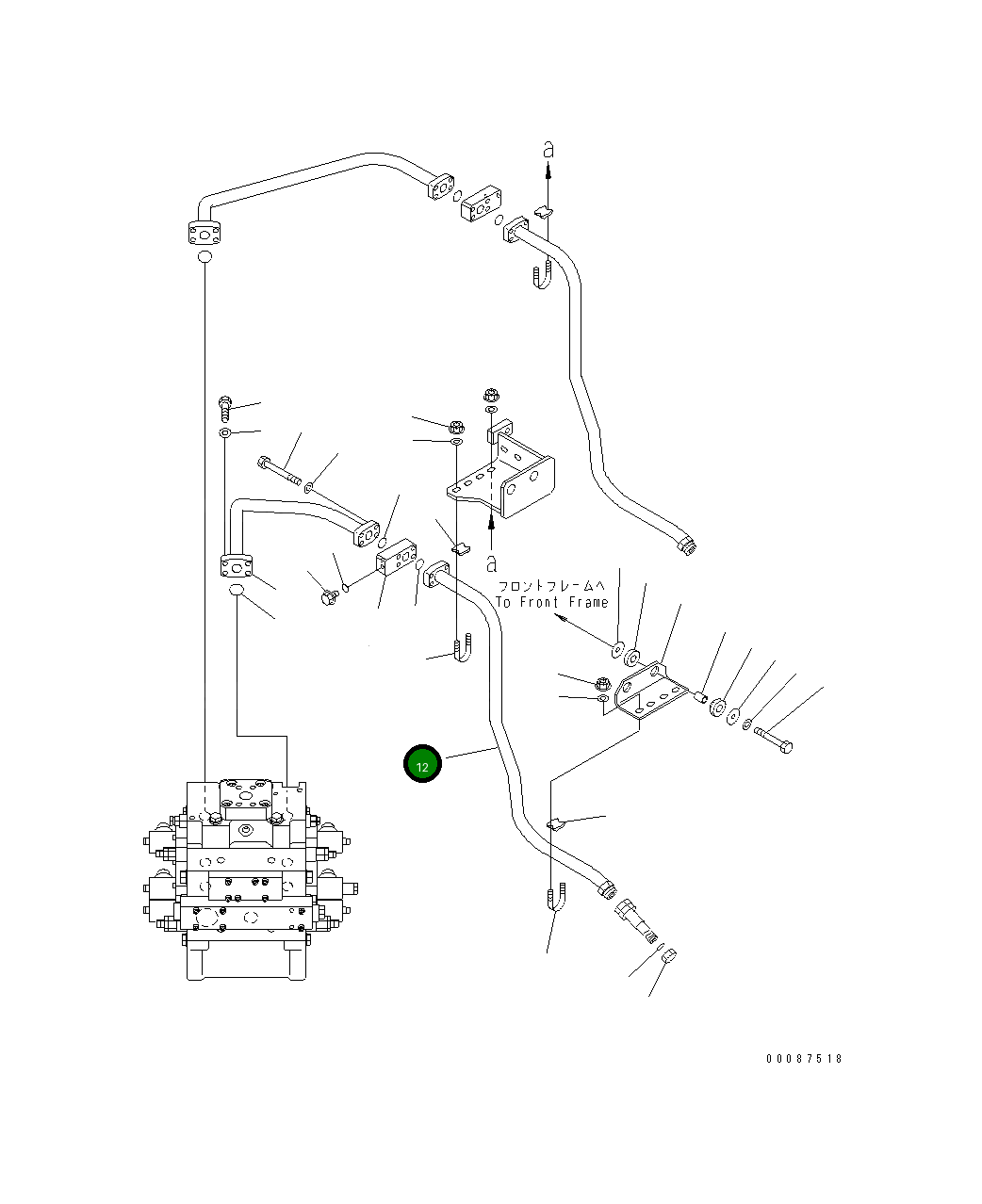Трубка 41E-62-33220 Komatsu
