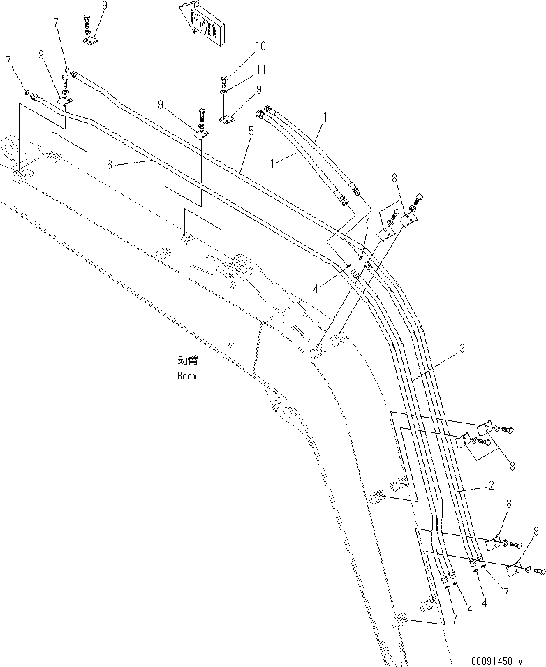Трубка 201-62-89142 Komatsu