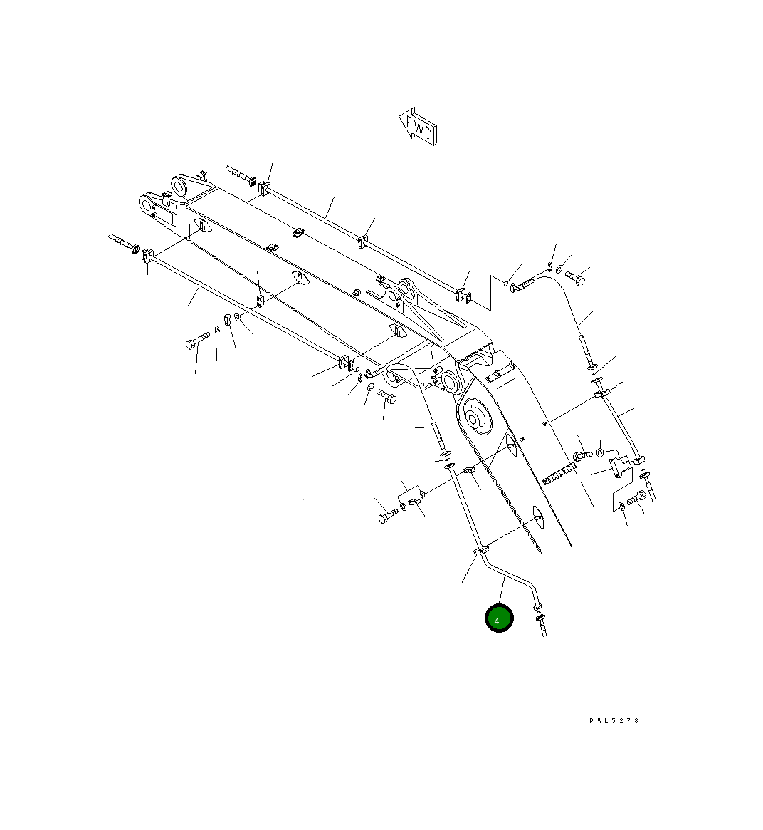 Трубка 206-970-K490 Komatsu