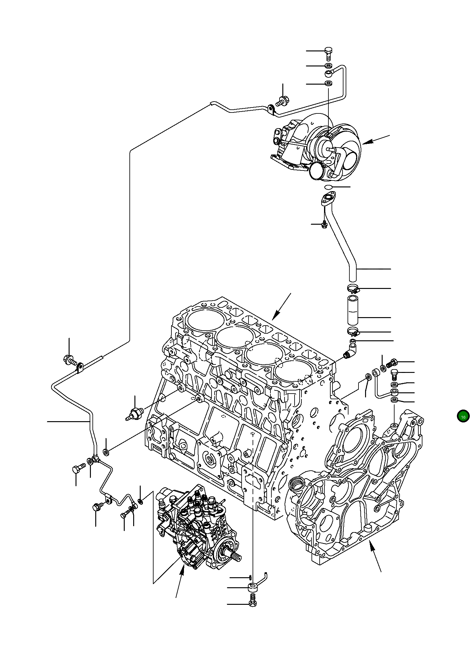 Труба YM123950-39050 Komatsu