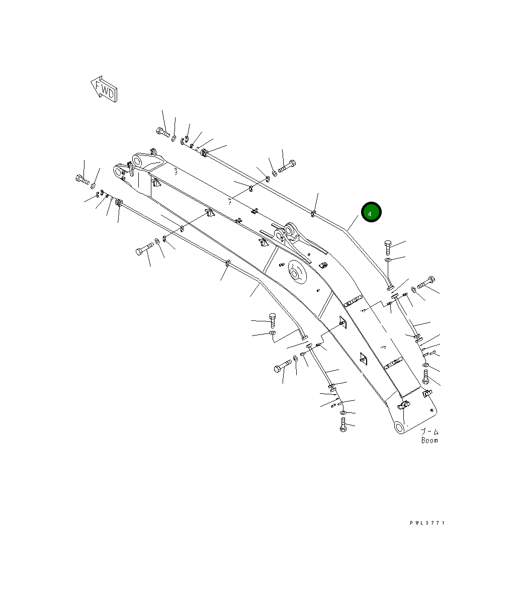Трубка 208-970-6220 Komatsu