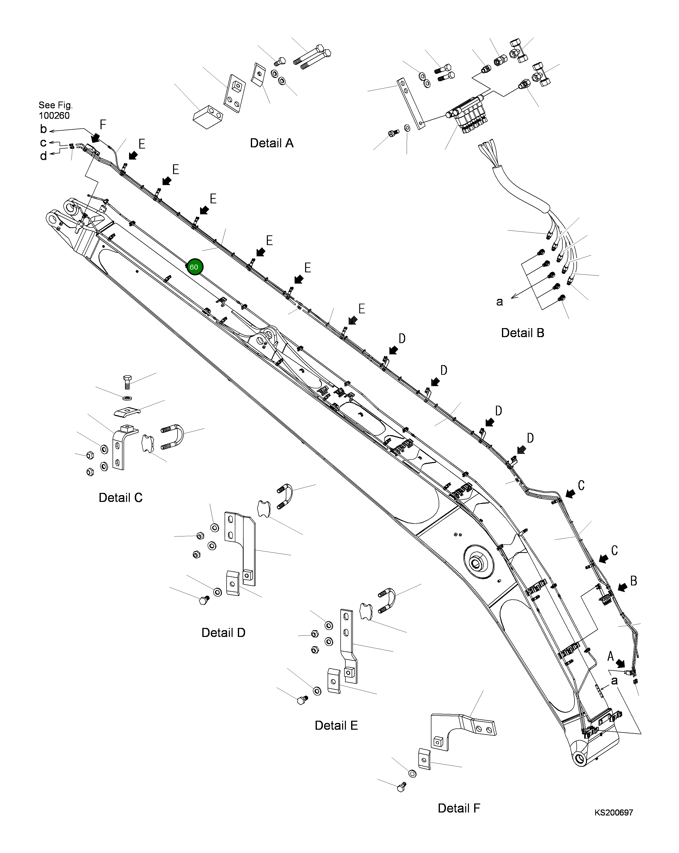 Трубка 207-70-KK820 Komatsu