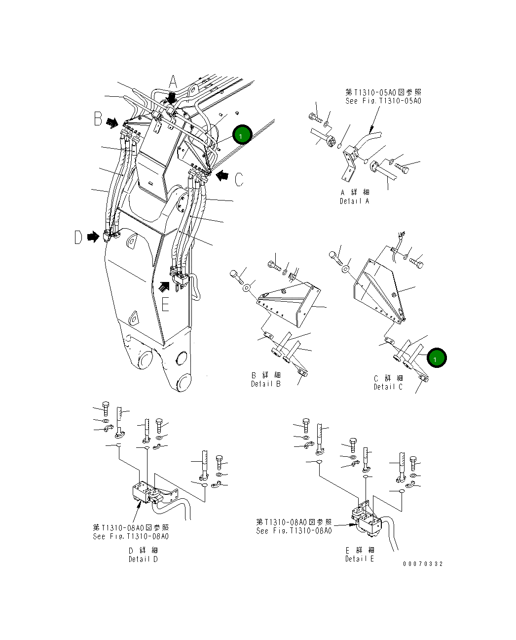 Трубка 21M-72-11440 Komatsu