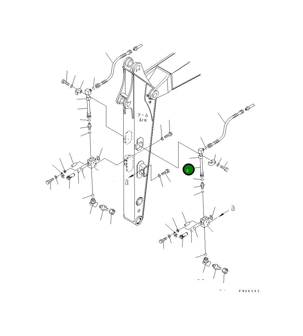 Трубка 21W-973-4670NK Komatsu