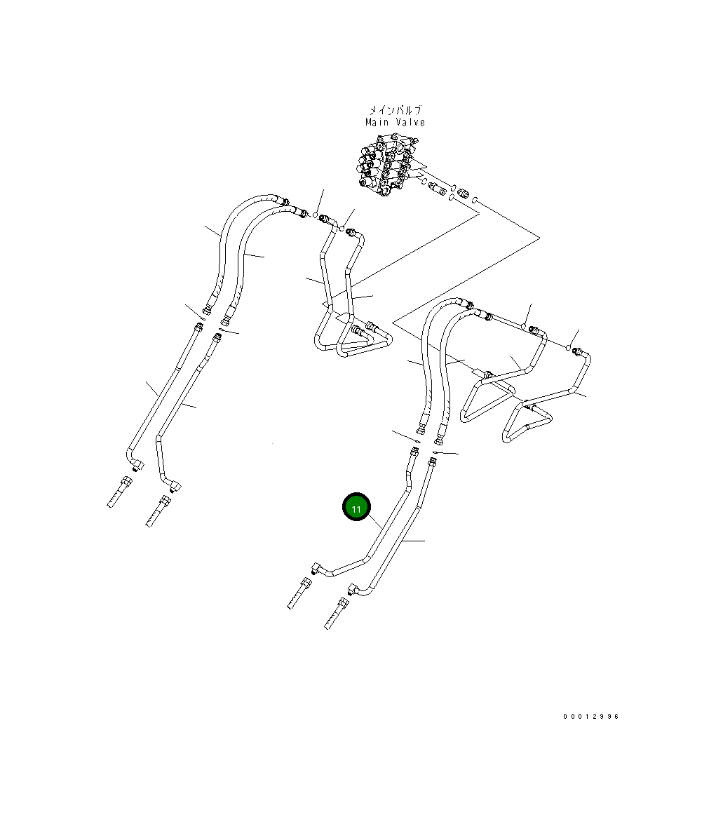 Трубка 416-V88-3132 Komatsu