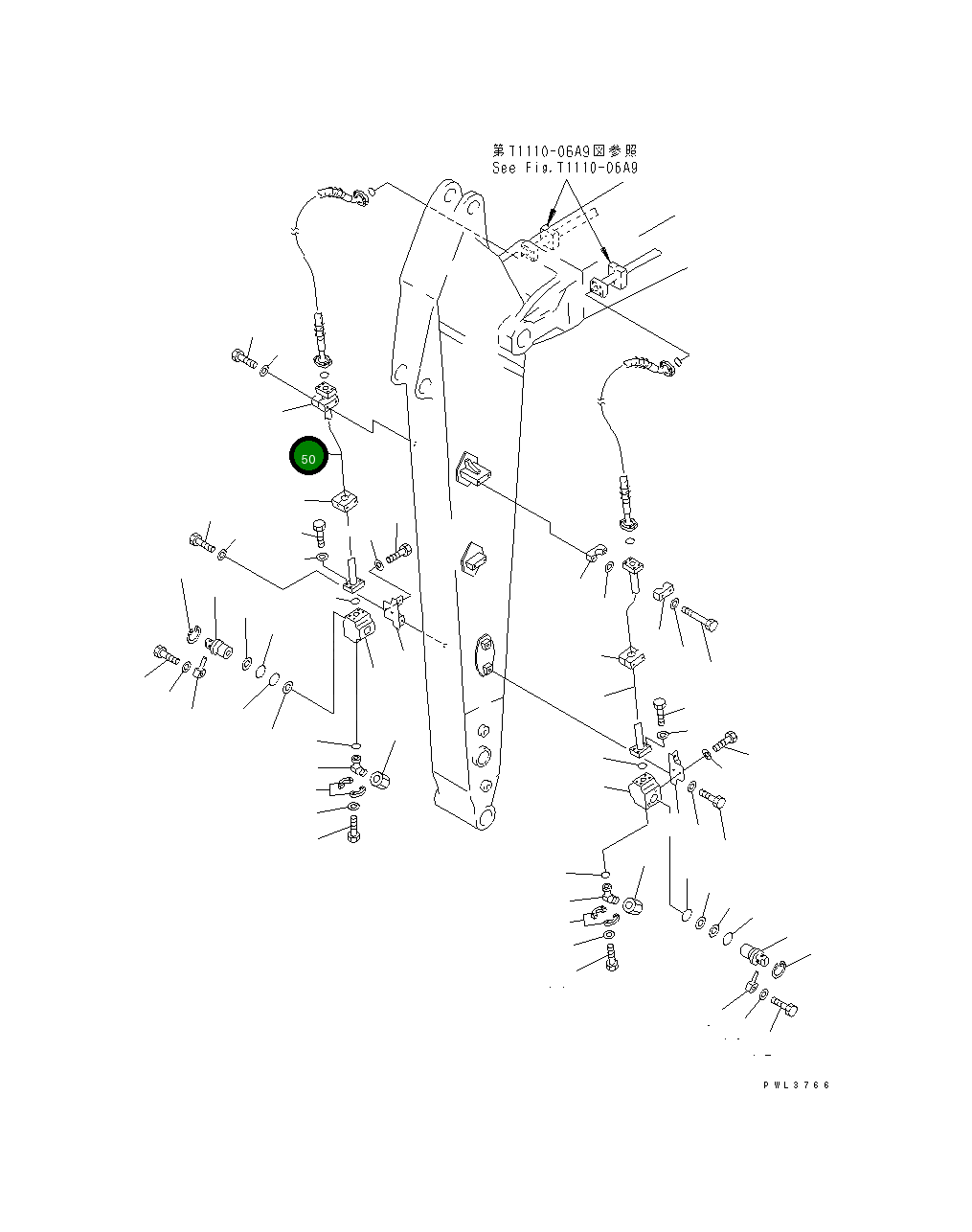 Трубка 208-970-6370 Komatsu