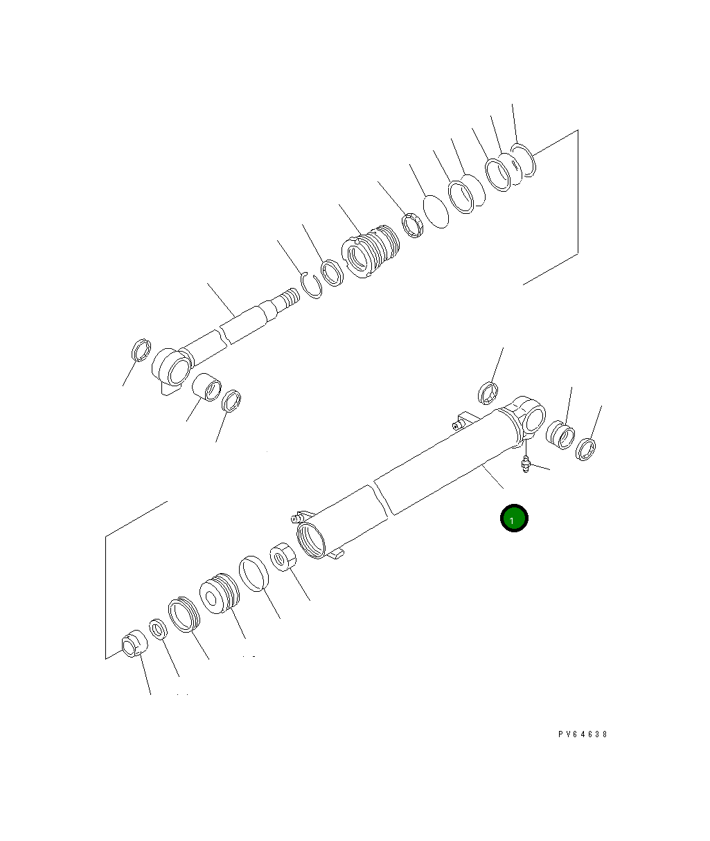Цилиндр 22K-63-56241 Komatsu