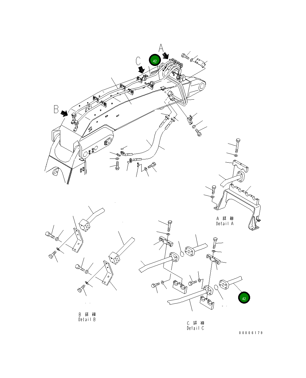 Трубка 209-64-14430 Komatsu