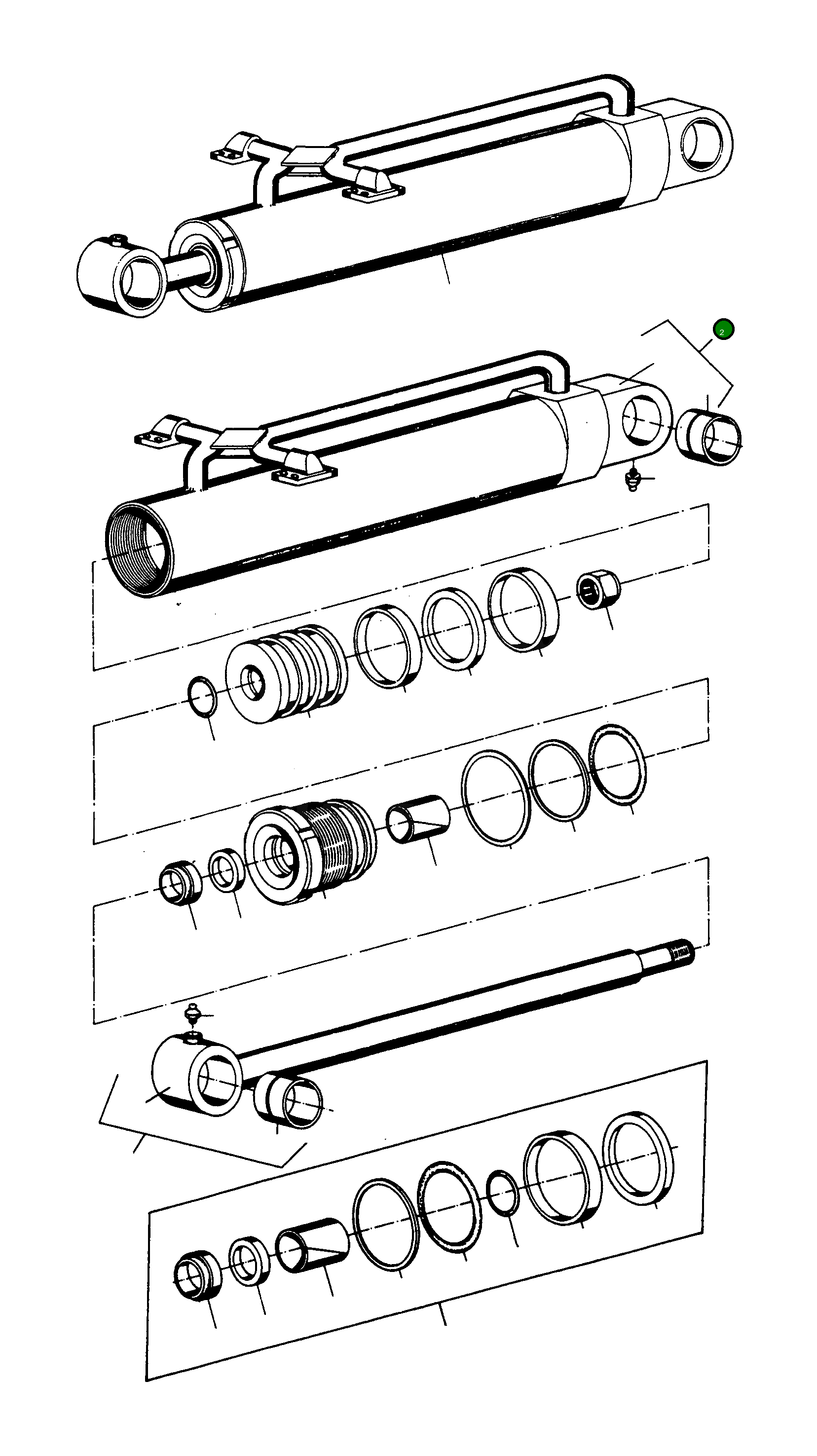 Цилиндр 3232338M91 Komatsu