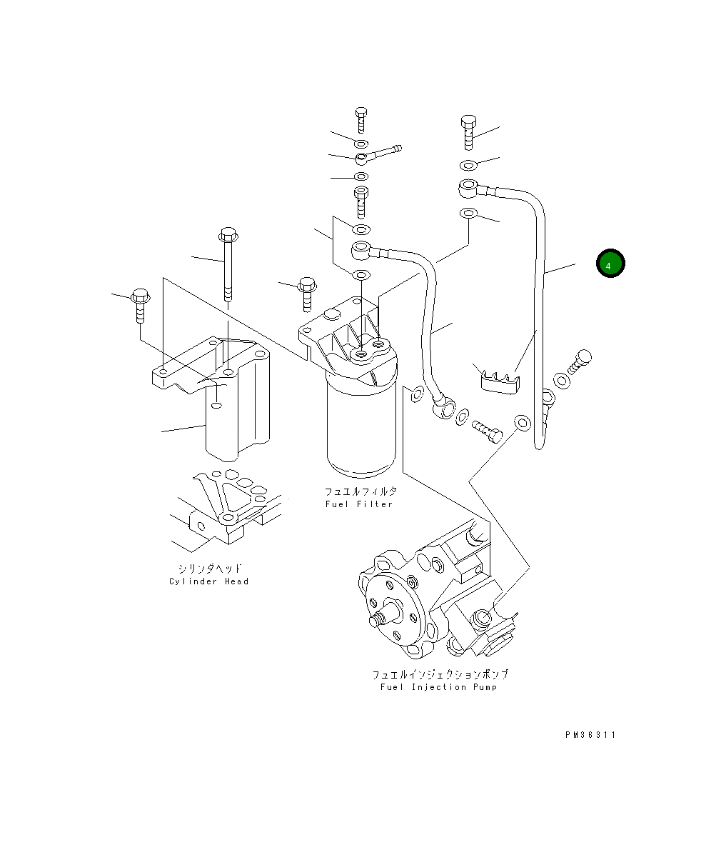 Трубка 6732-71-5670 Komatsu