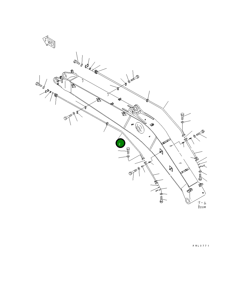 Трубка 208-970-6230 Komatsu