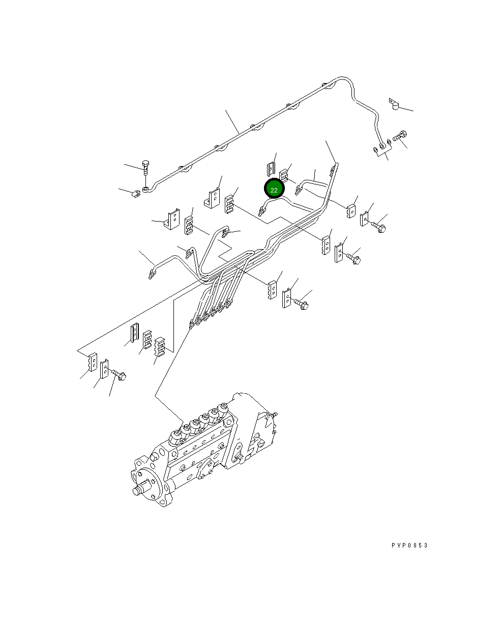 Трубка 1307679H1 Komatsu