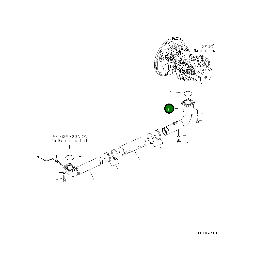Трубка 208-62-75160 Komatsu