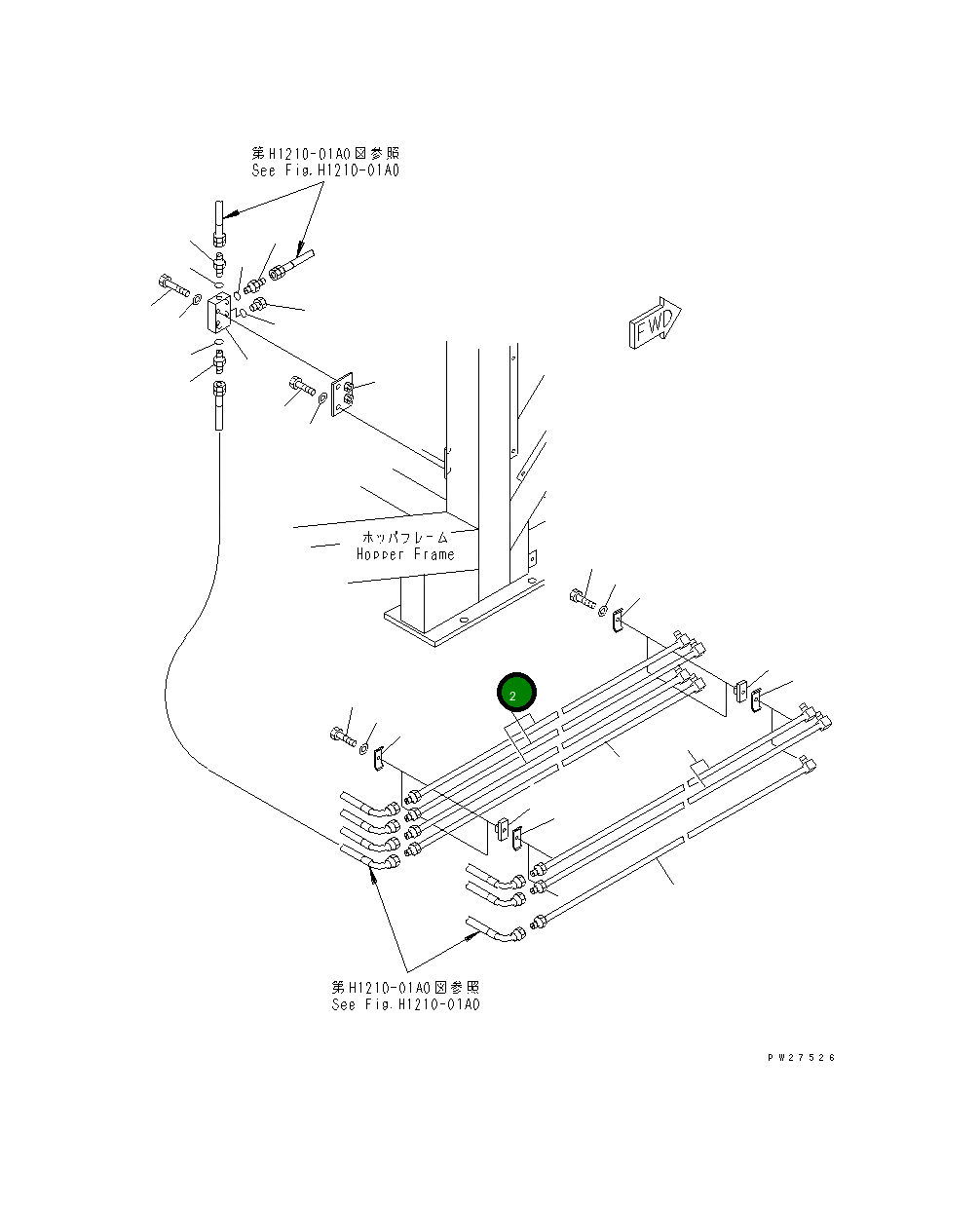 Трубка 8255-62-1251 Komatsu