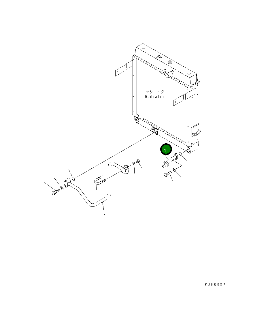 Трубка 421-16-11184 Komatsu