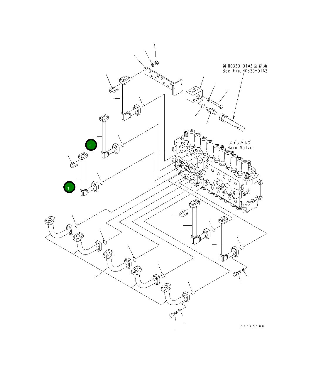 Трубка 208-62-65370 Komatsu