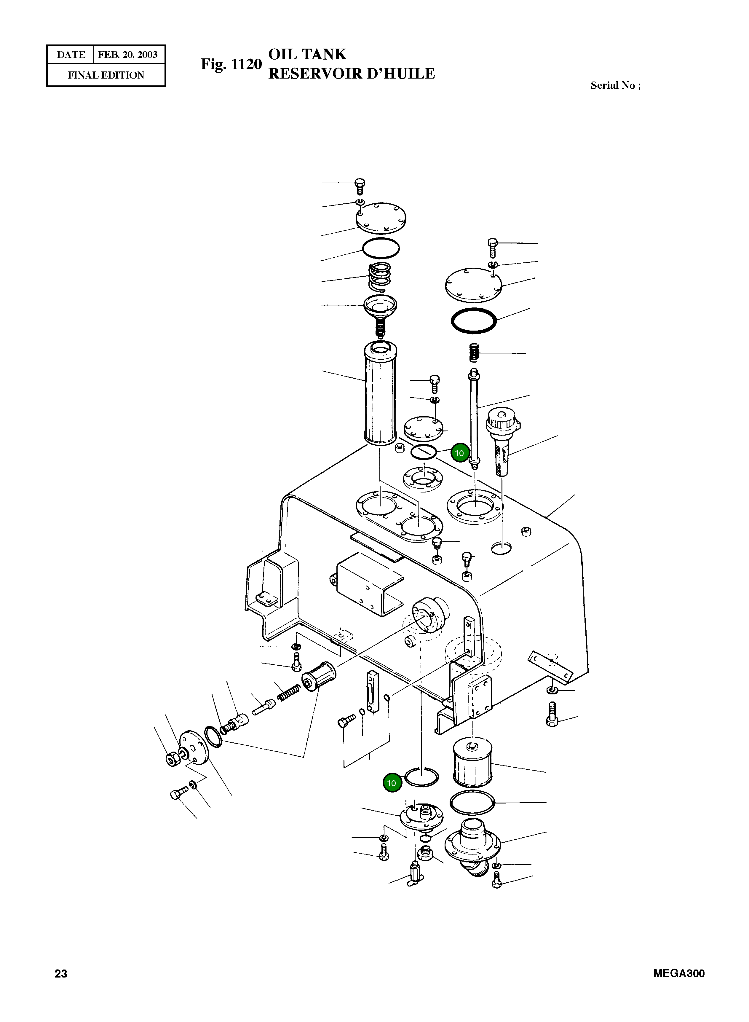 Уплотнительное кольцо S8001050 Komatsu