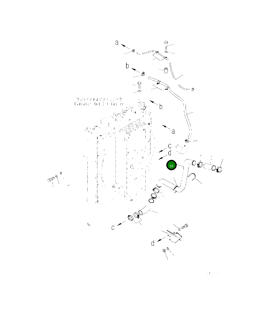 Трубка 208-03-21460 Komatsu