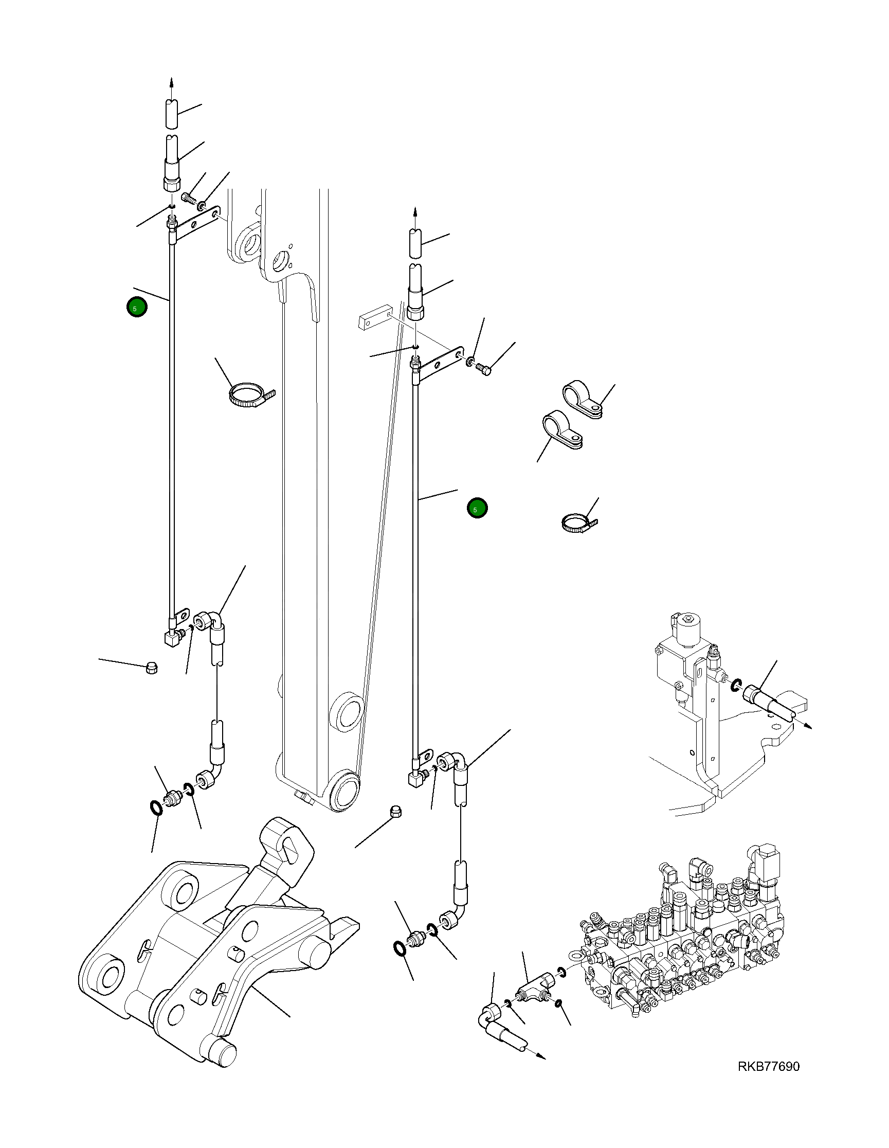 Труба 22L-09-R2U90 Komatsu
